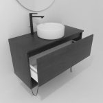 Pack Lille avec vasque à poser et miroir LED circulaire