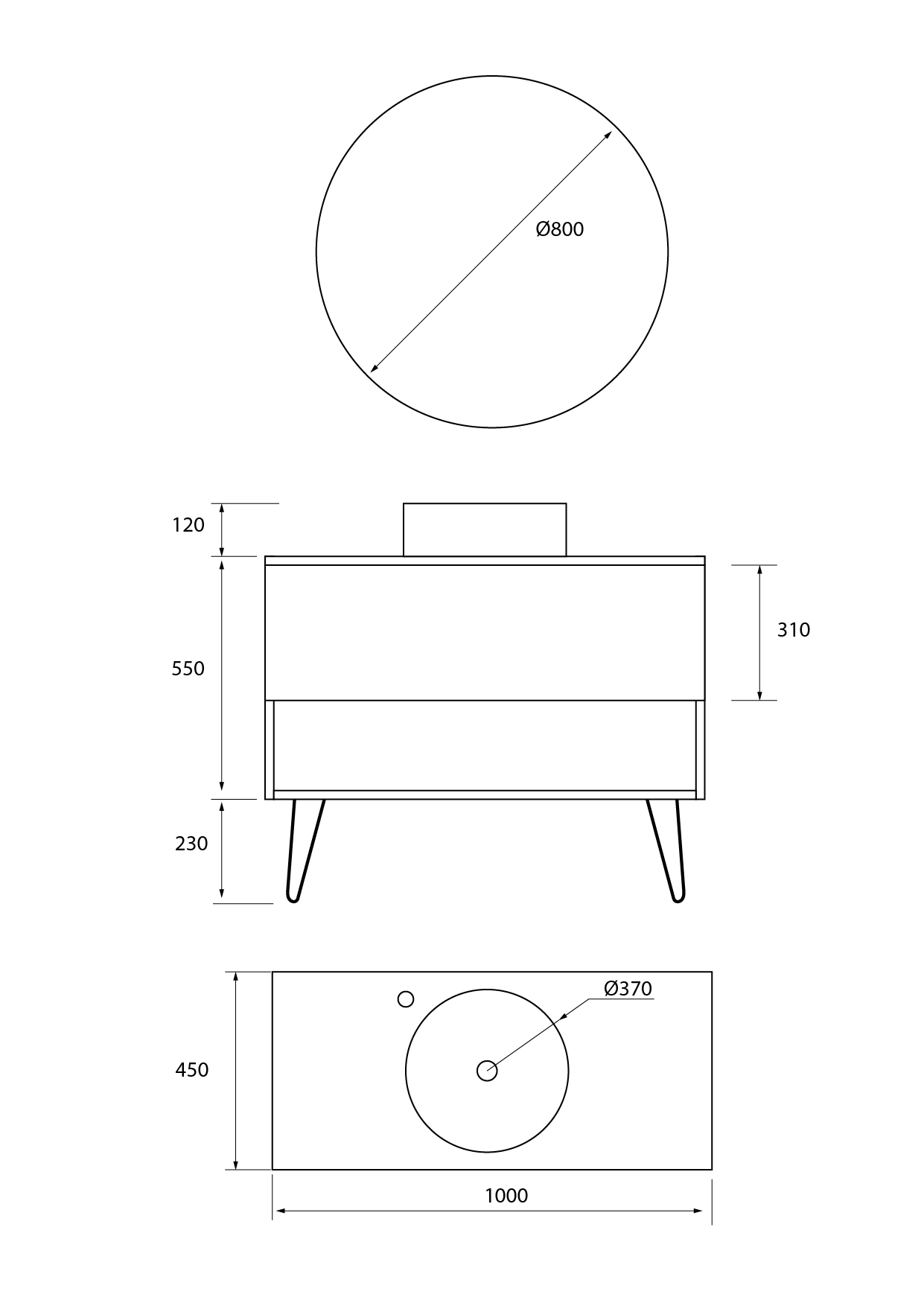 Pack Lille avec vasque à poser et miroir LED circulaire