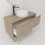 Pack Lille avec vasque à poser et miroir LED circulaire