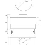 Pack Lille avec vasque à poser et miroir LED circulaire