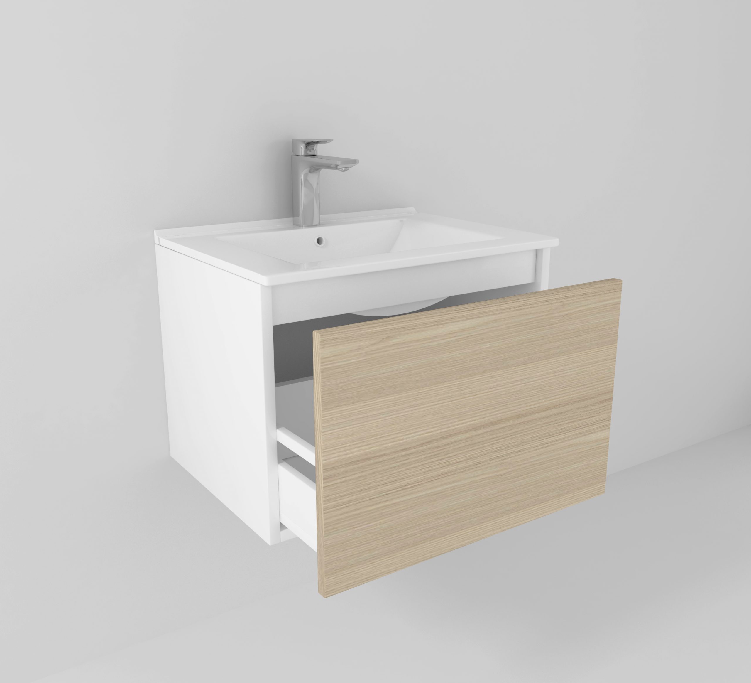 Mini-ensemble avec lavabo et miroir LED