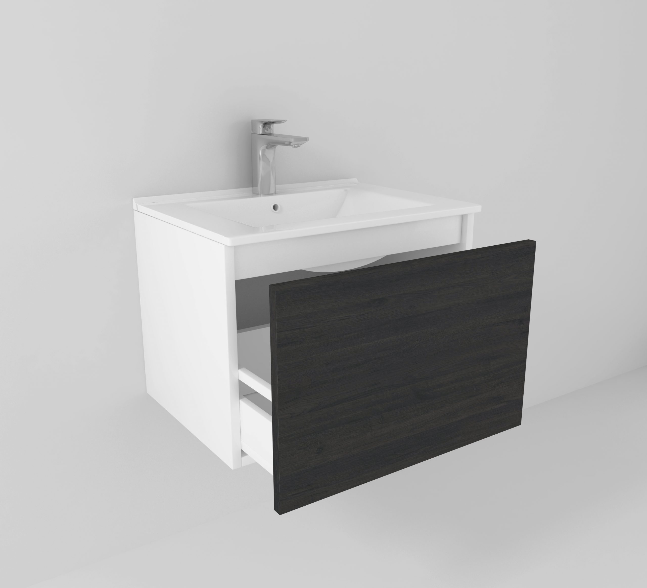 Mini-ensemble avec lavabo et miroir LED