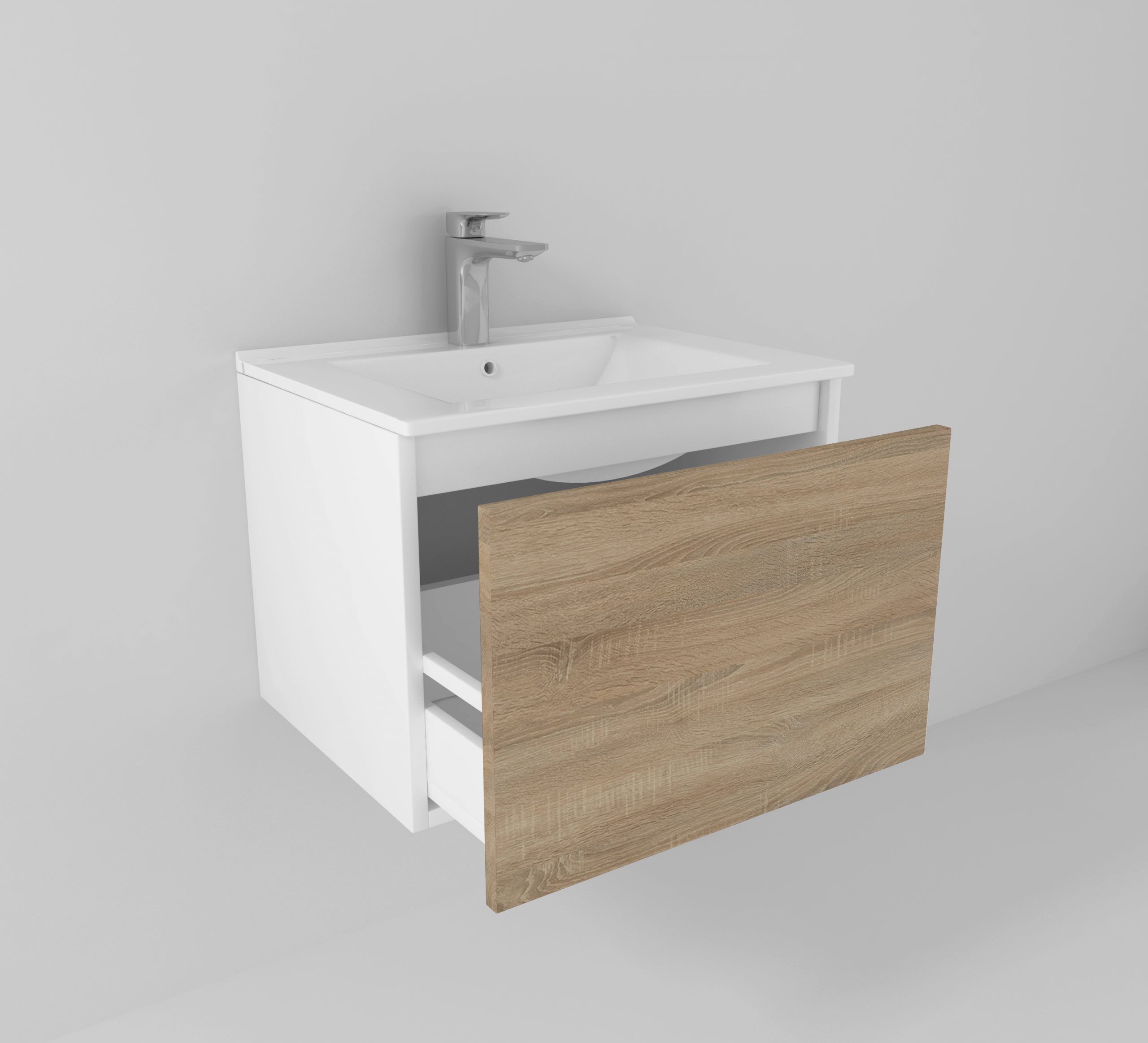 Mini-ensemble avec lavabo et miroir LED