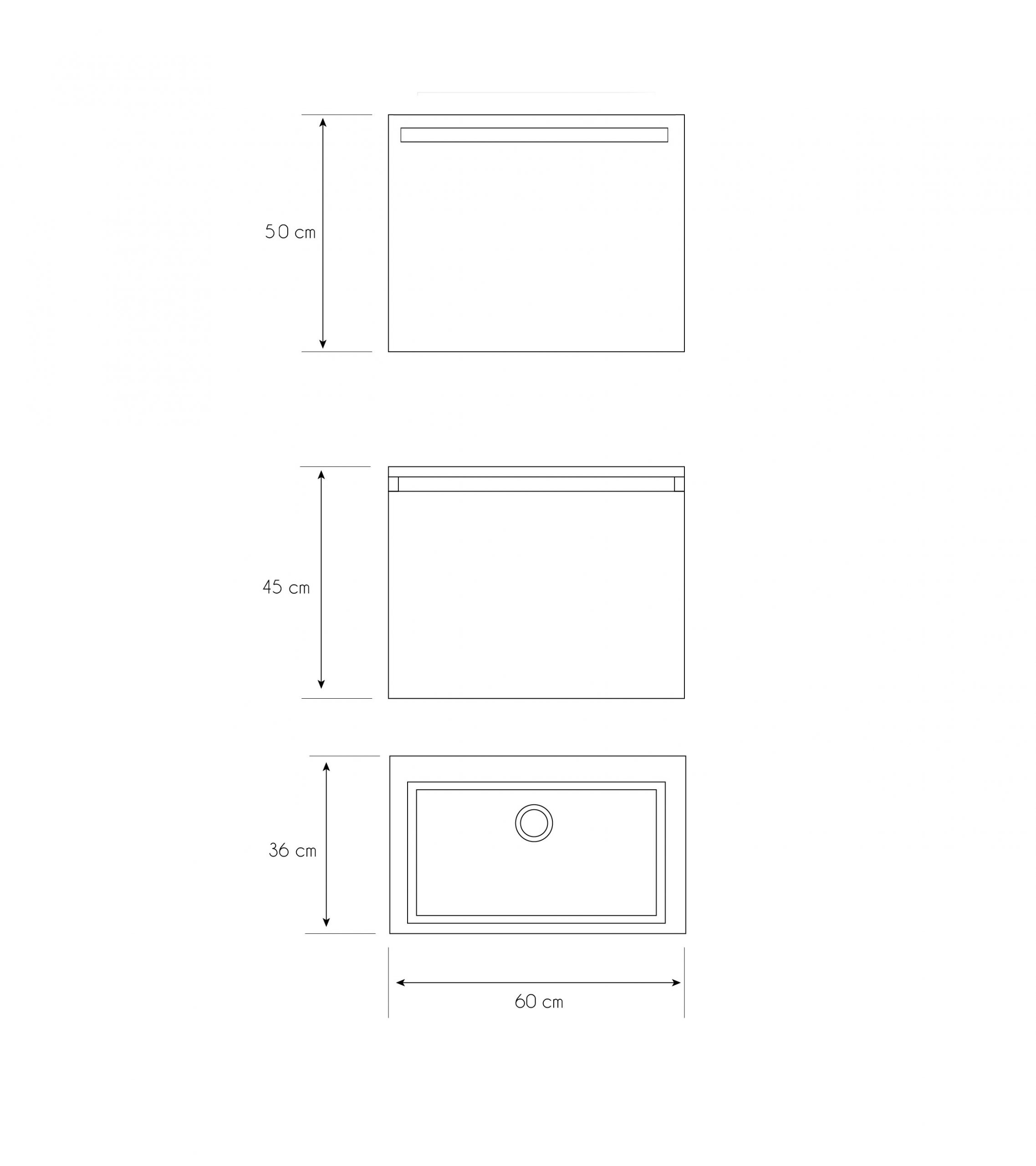 Mini-ensemble avec lavabo et miroir LED