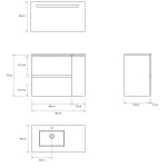 Pack Montpellier avec miroir LED et lavabo