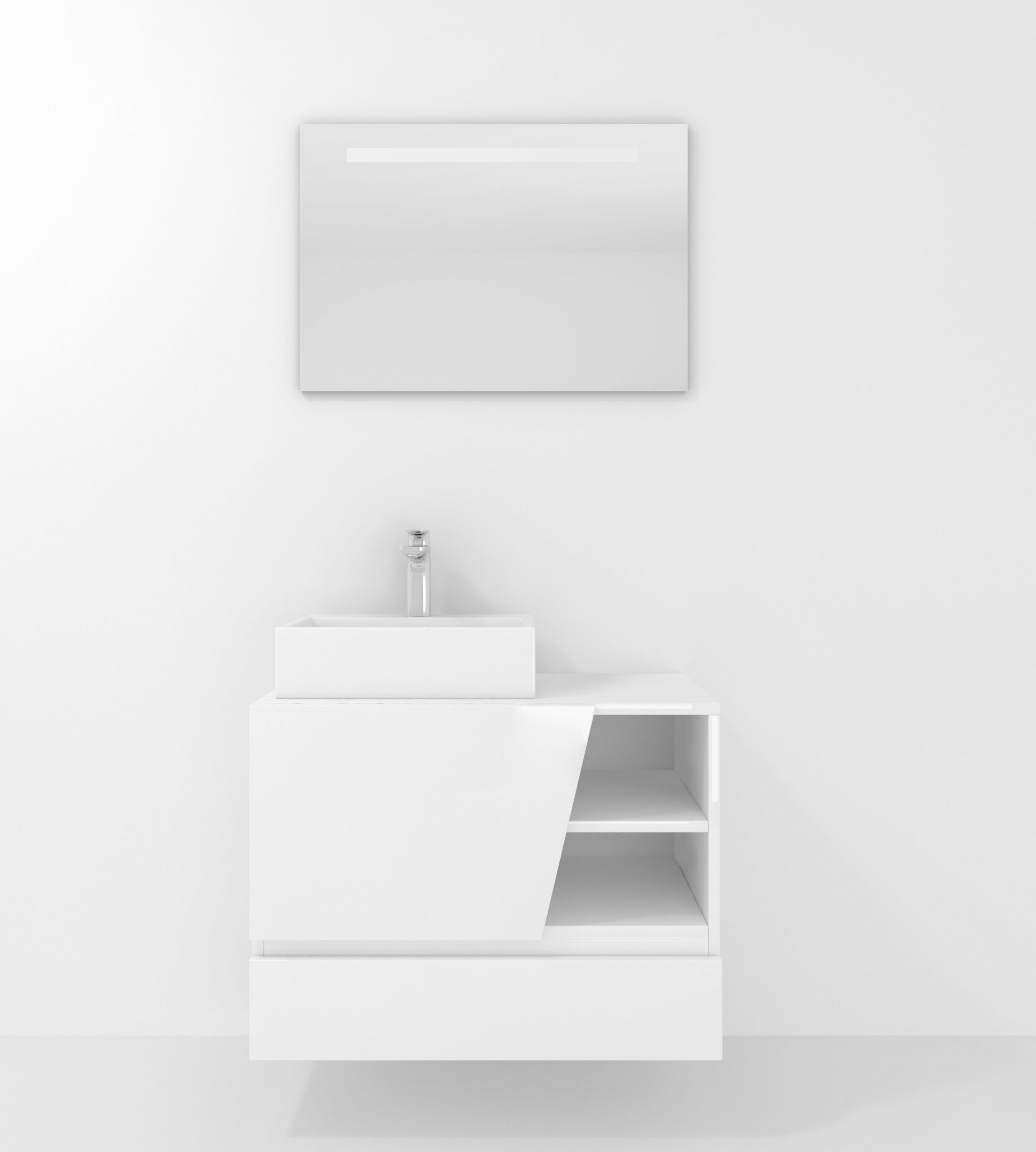 Pack Rennes Plus avec lavabo et miroir LED