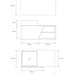 Pack Rennes avec lavabo et miroir LED