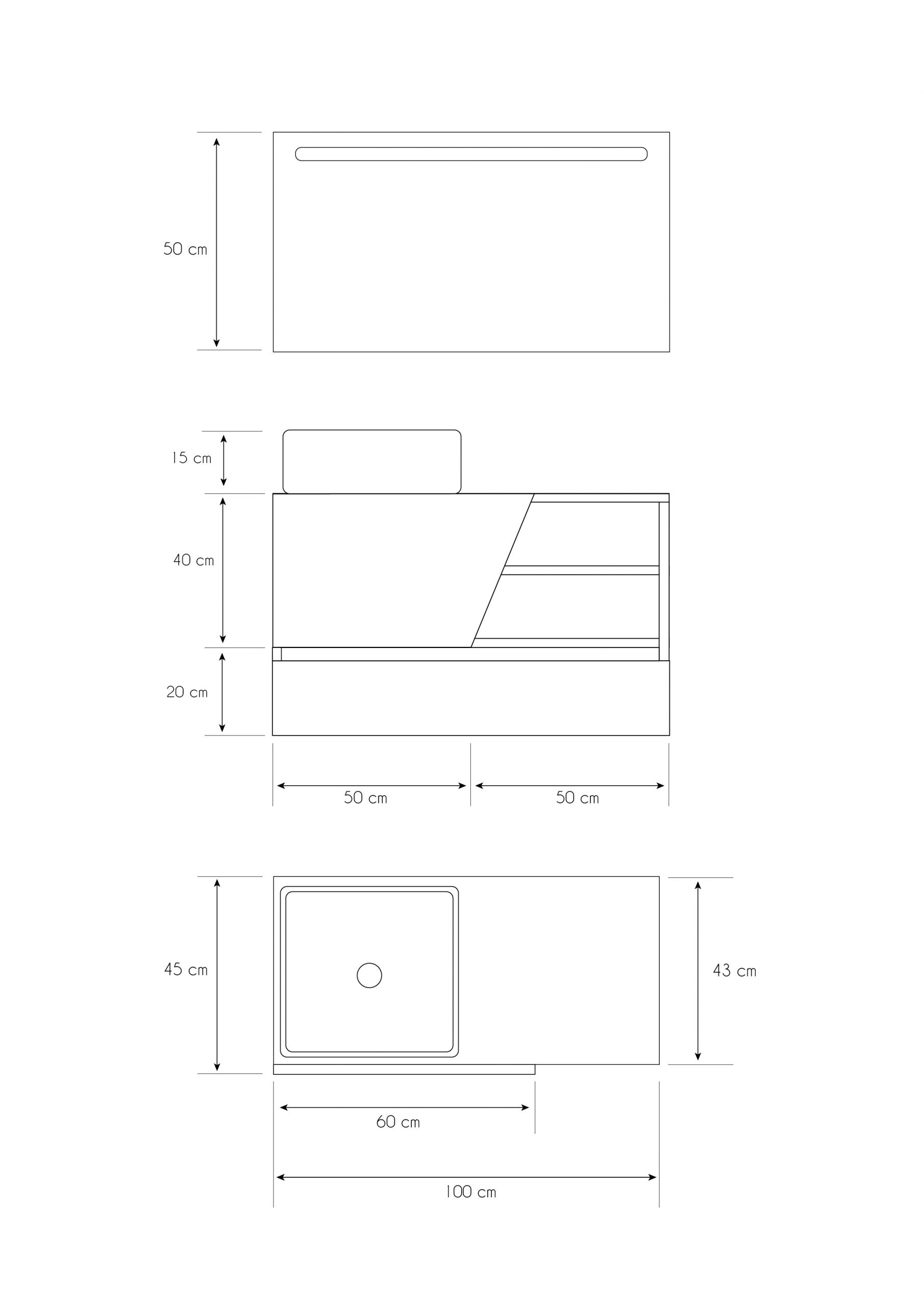 Pack Rennes Plus avec lavabo et miroir LED