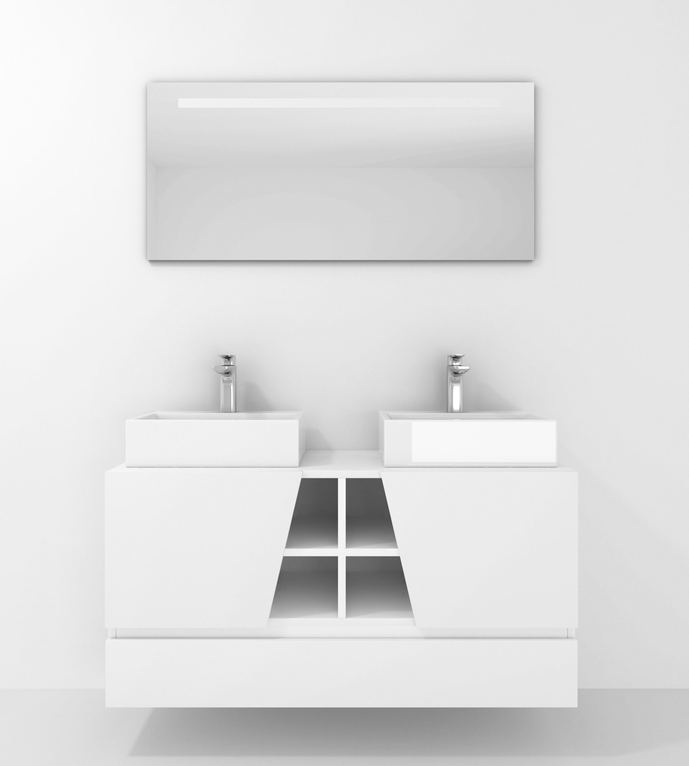 Pack Rennes Plus avec lavabo et miroir LED