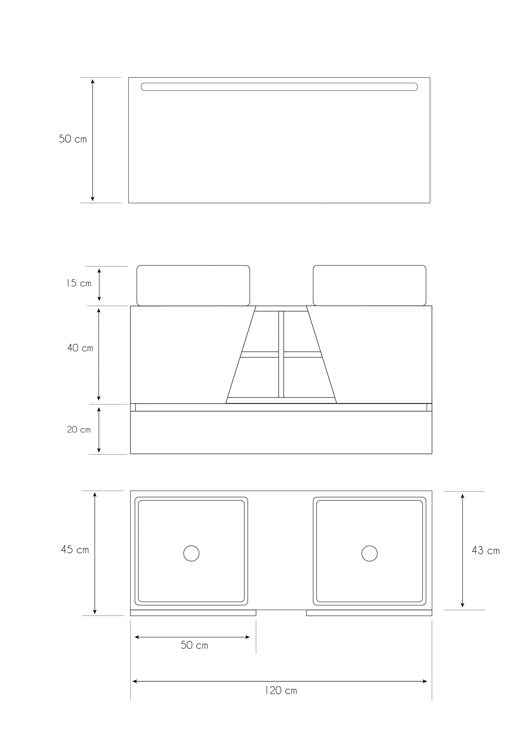 Pack Rennes Plus avec lavabo et miroir LED