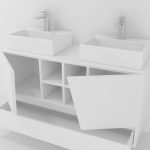 Pack Rennes Plus avec lavabo et miroir LED