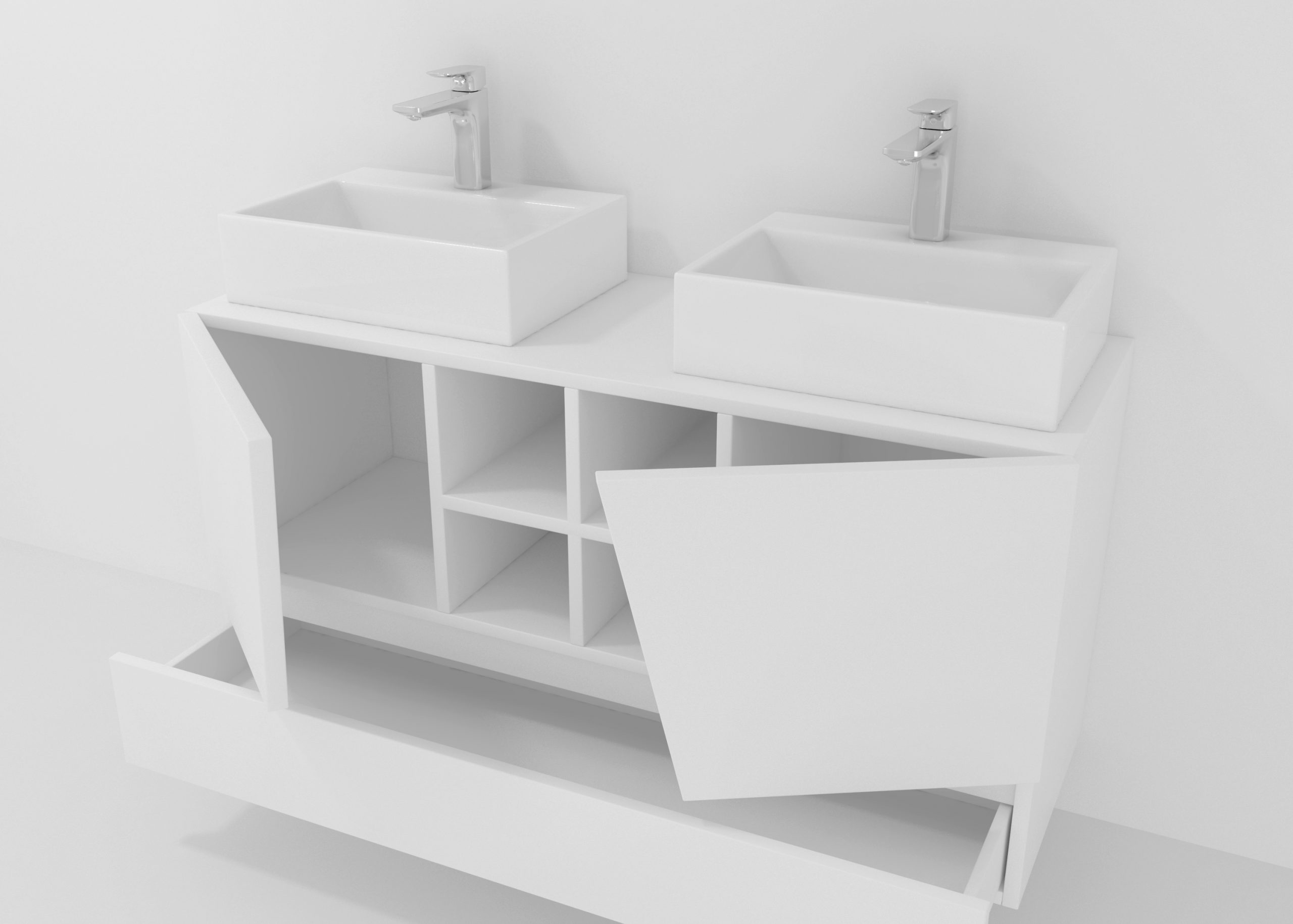 Pack Rennes Plus avec lavabo et miroir LED