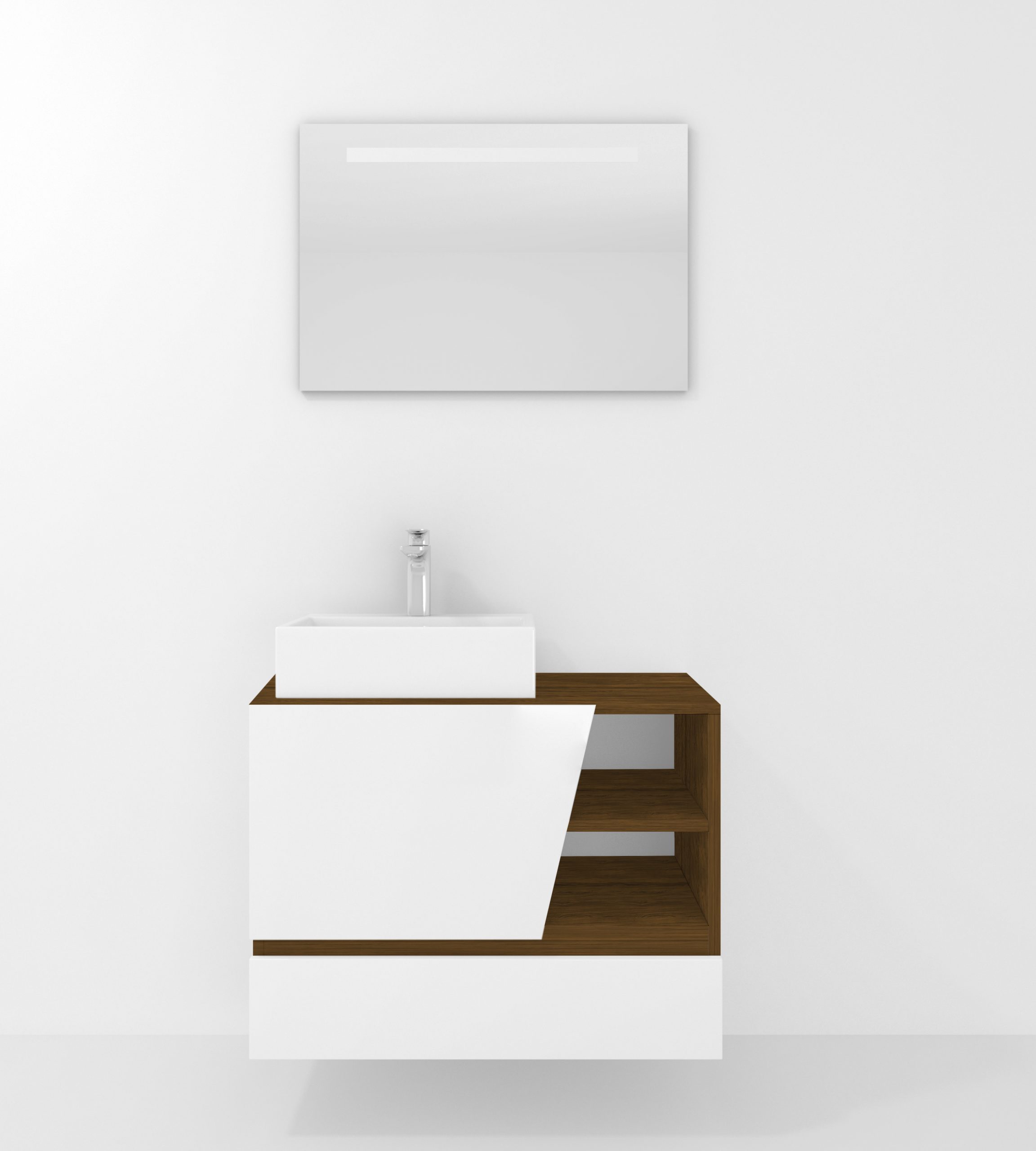 Pack Rennes Plus avec lavabo et miroir LED
