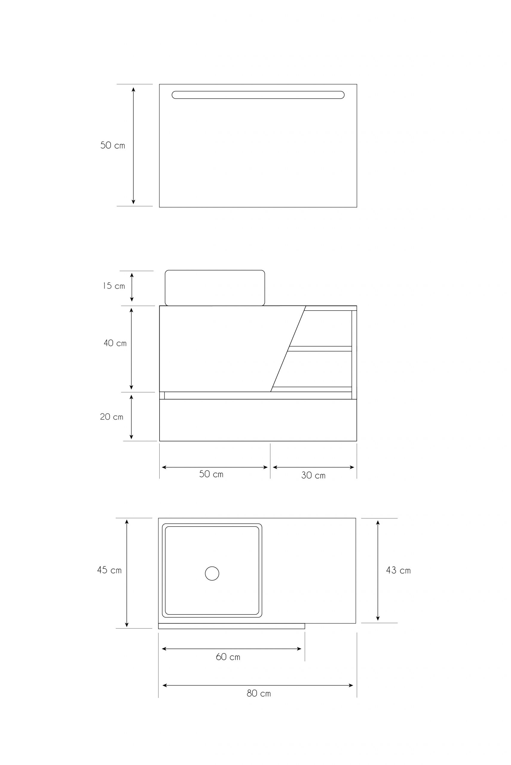 Pack Rennes Plus avec lavabo et miroir LED