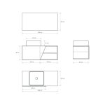 Pack Rennes avec lavabo et miroir LED