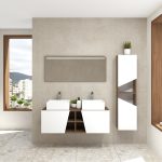 Pack Rennes avec lavabo et miroir LED