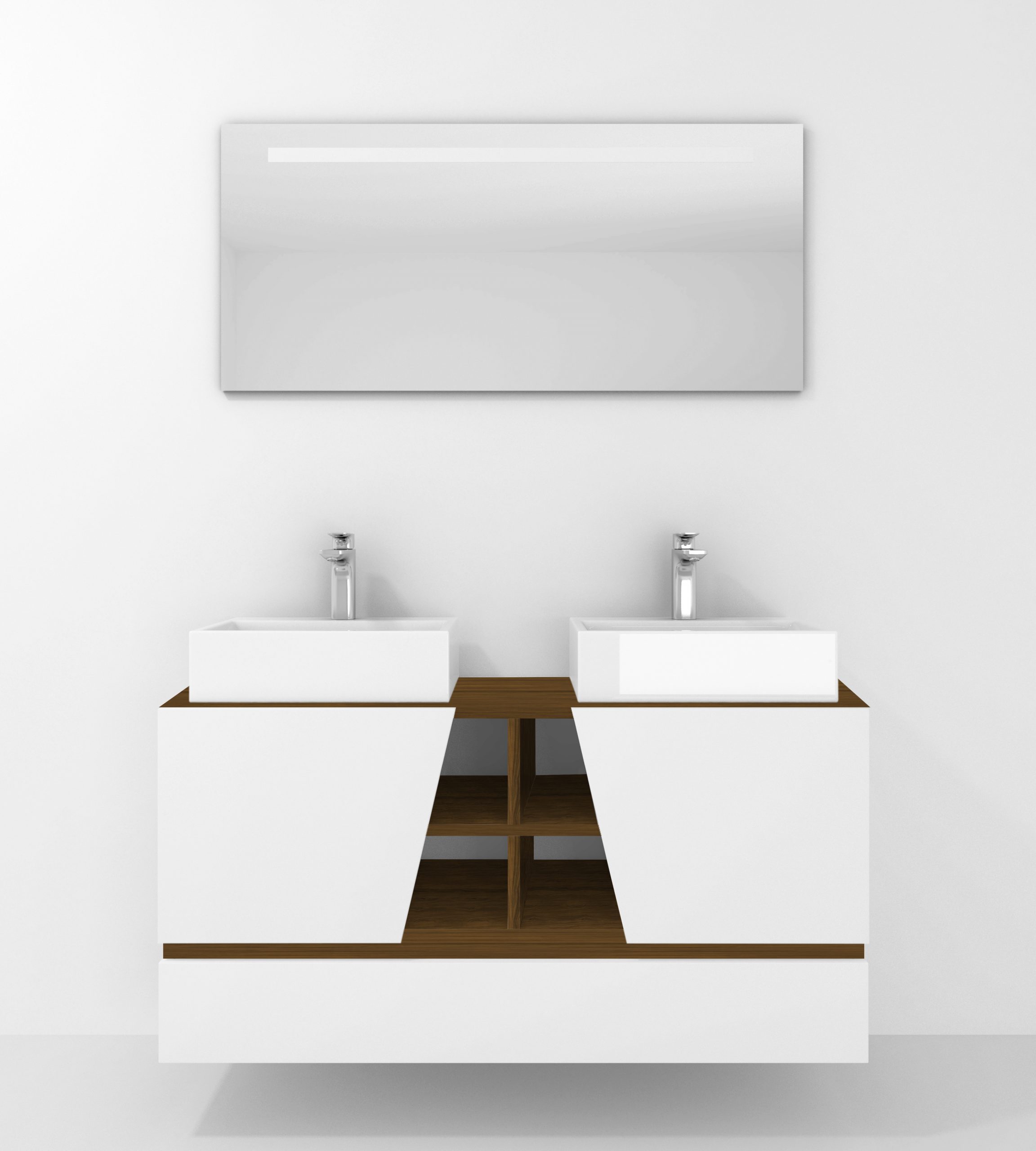 Pack Rennes Plus avec lavabo et miroir LED