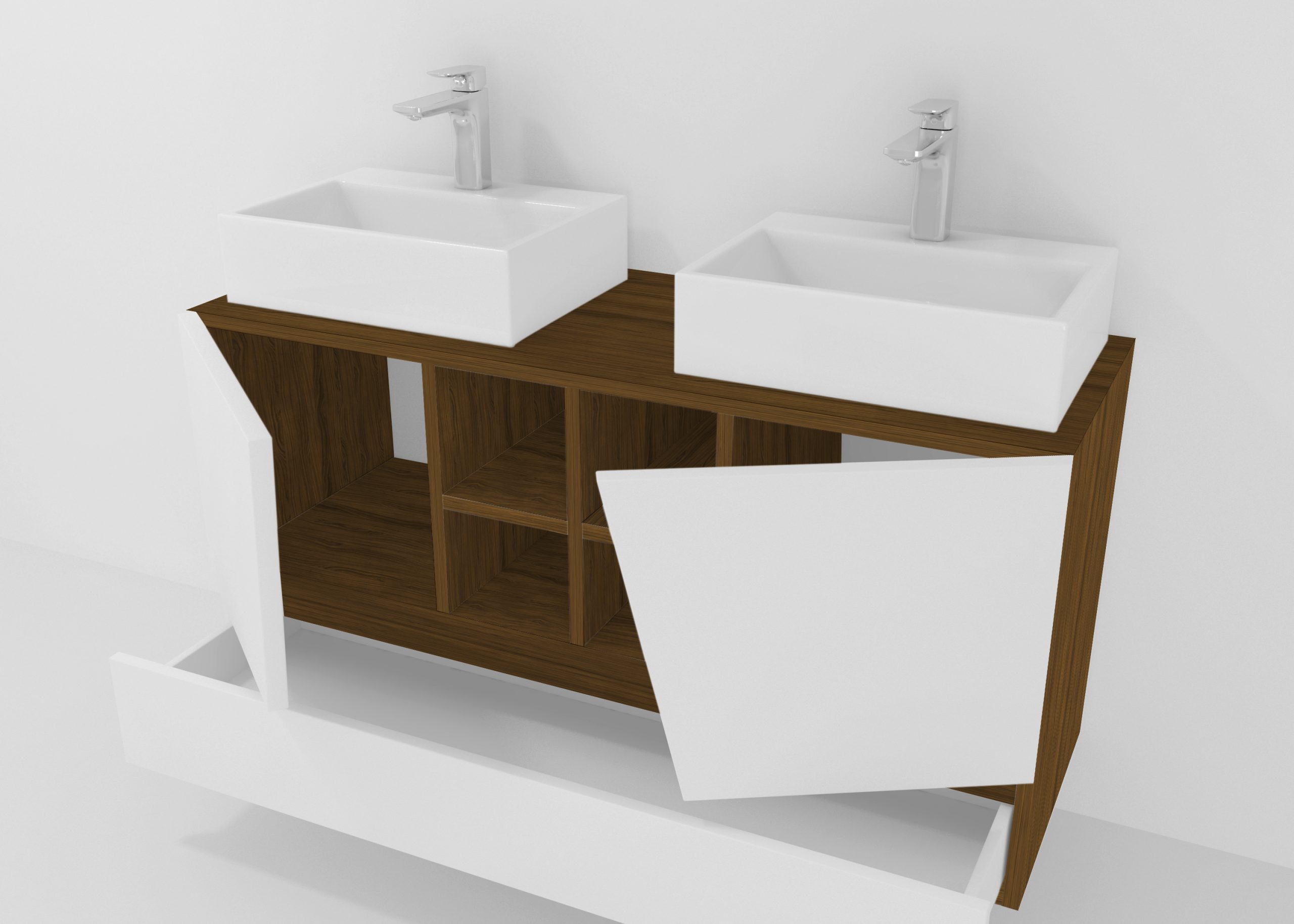 Pack Rennes Plus avec lavabo et miroir LED