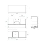 Pack Rennes Plus avec lavabo et miroir LED