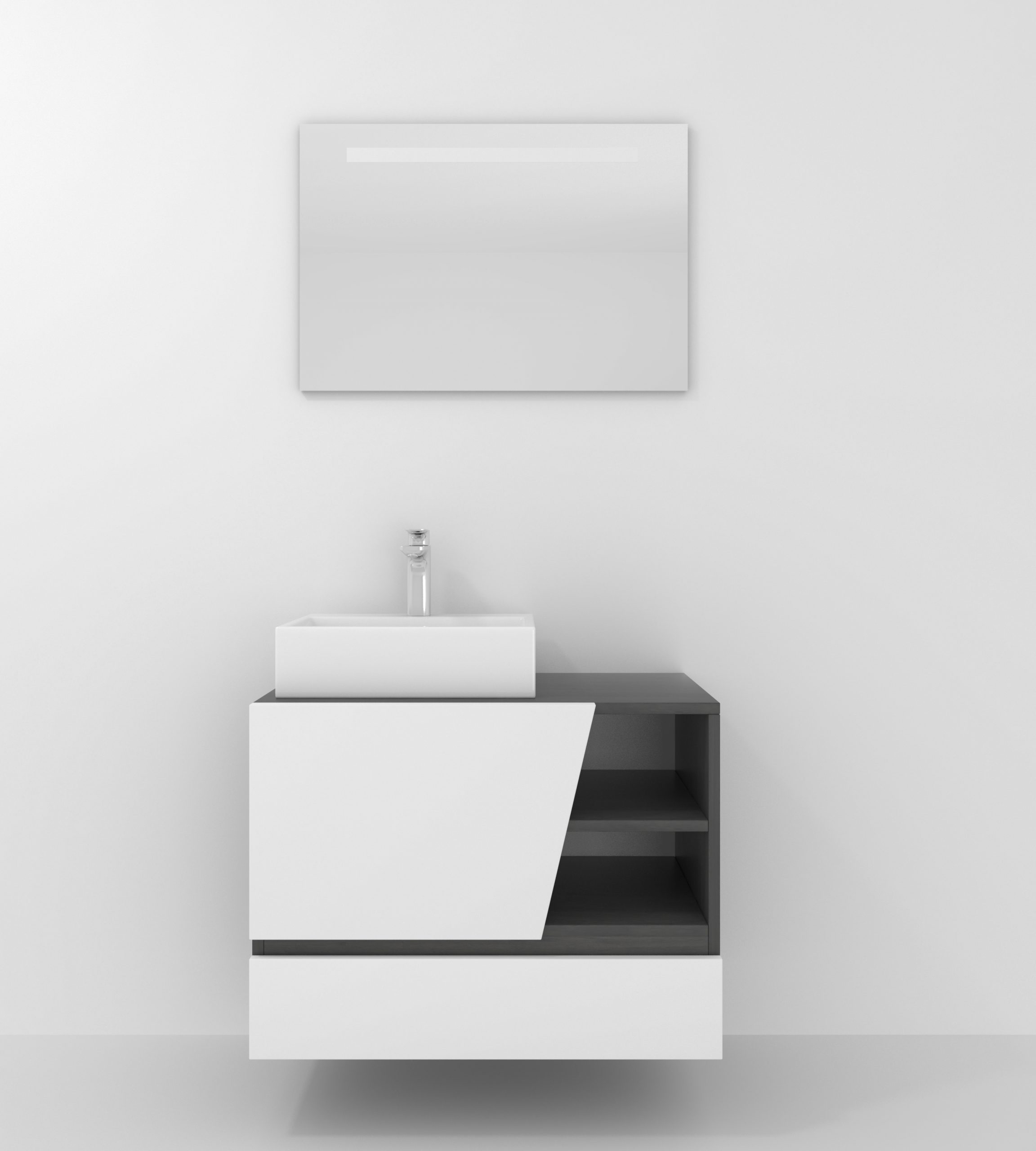 Pack Rennes Plus avec lavabo et miroir LED