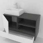 Pack Rennes Plus avec lavabo et miroir LED