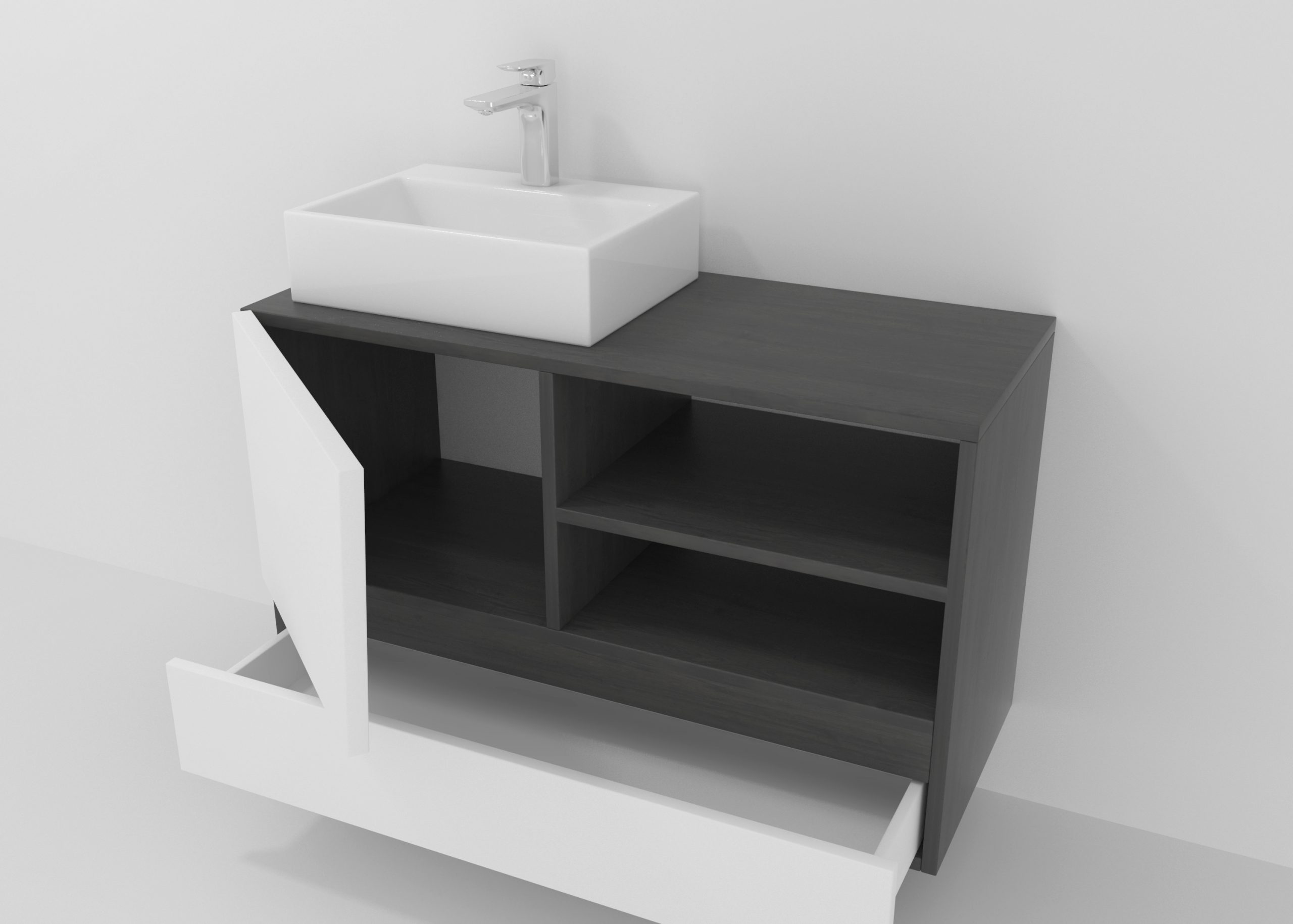 Pack Rennes Plus avec lavabo et miroir LED