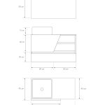 Pack Rennes Plus avec lavabo et miroir LED