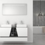Pack Rennes Plus avec lavabo et miroir LED
