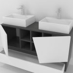 Pack Rennes Plus avec lavabo et miroir LED