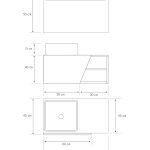 Pack Rennes avec lavabo et miroir LED