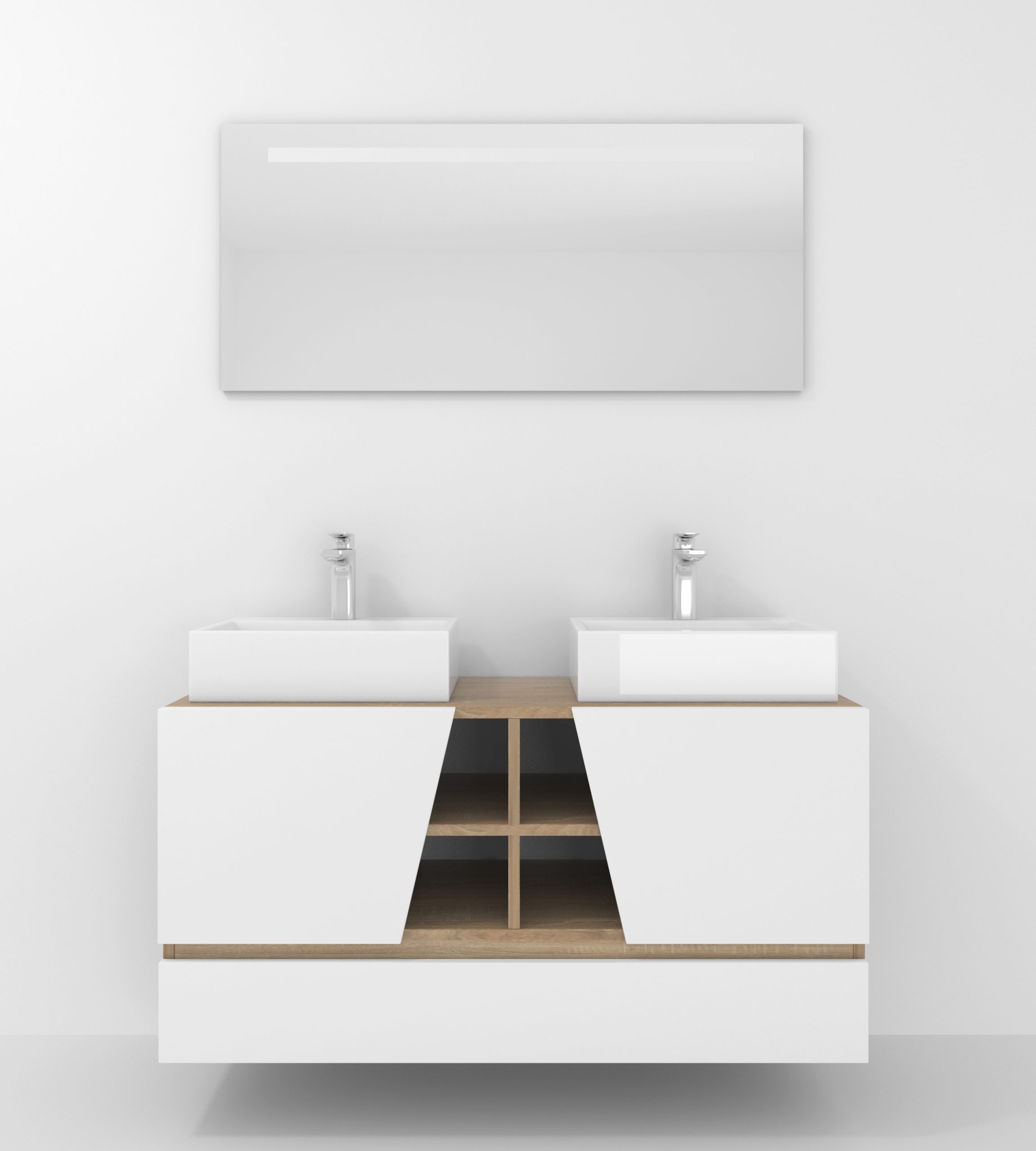 Pack Rennes Plus avec lavabo et miroir LED