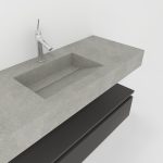 Pack Venus avec vasque compacte en marbre, miroir et projecteur LED