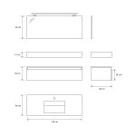 Pack Venus avec vasque compacte en marbre, miroir et projecteur LED