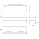 Pack Venus con lavabo mármol compacto doble seno, espejo y foco led