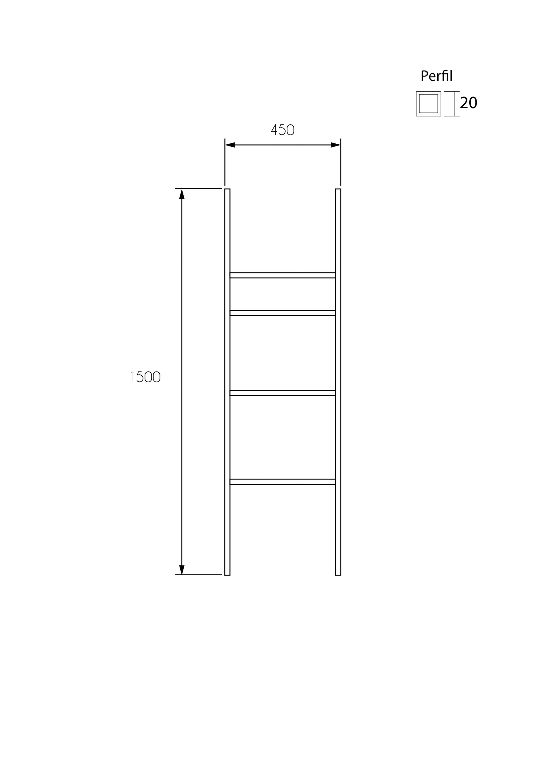 Toallero estructura H