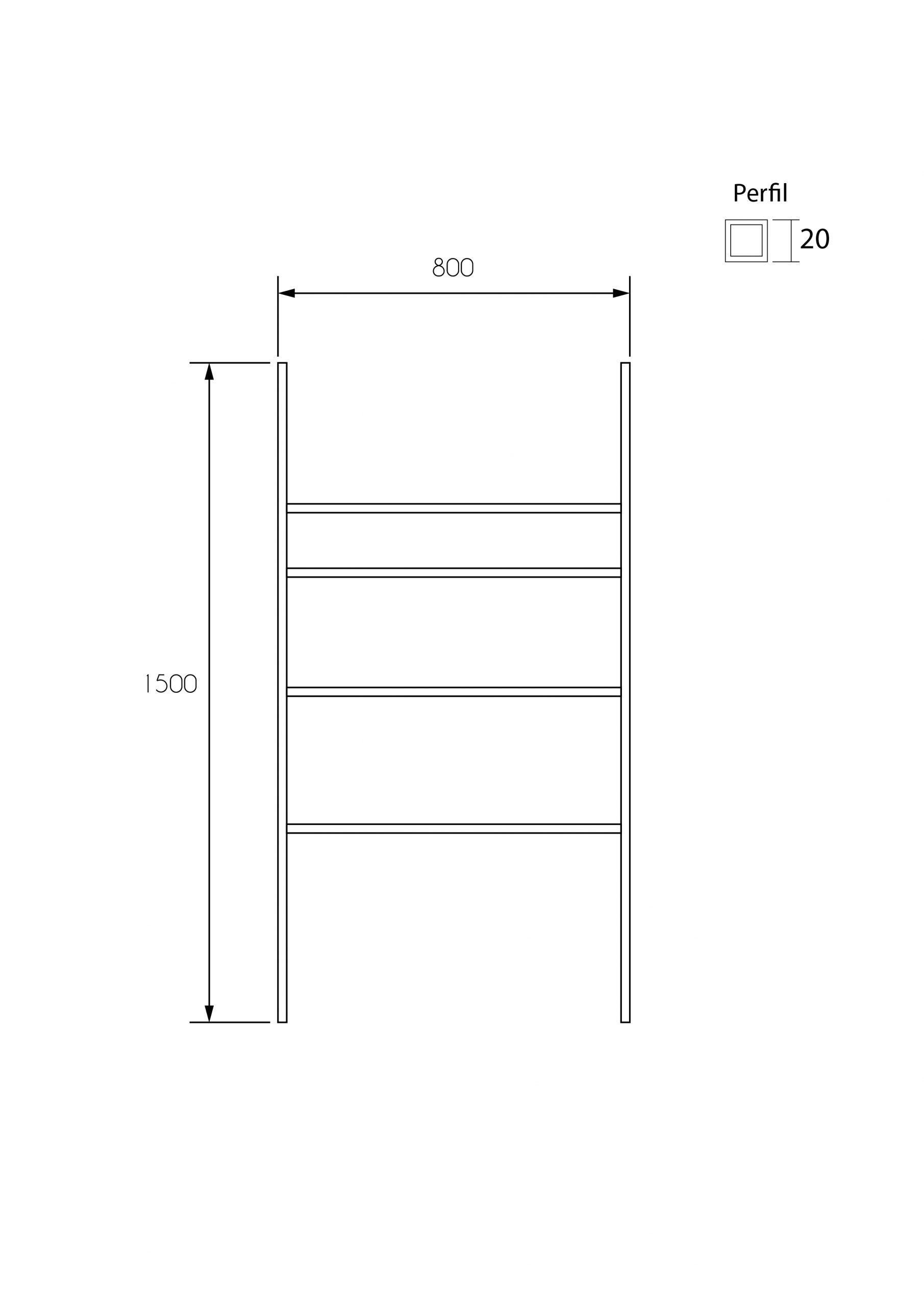 Toallero estructura H