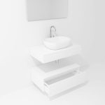 Pack Córcega con lavabo sobreencimera y espejo LED
