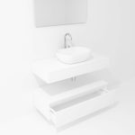 Pack Córcega con lavabo sobreencimera y espejo LED