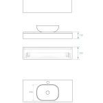 Pack Córcega con lavabo sobreencimera y espejo LED
