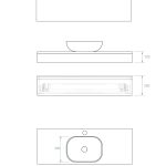 Pack Córcega con lavabo sobreencimera y espejo LED