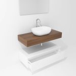 Pack Córcega con lavabo sobreencimera y espejo LED