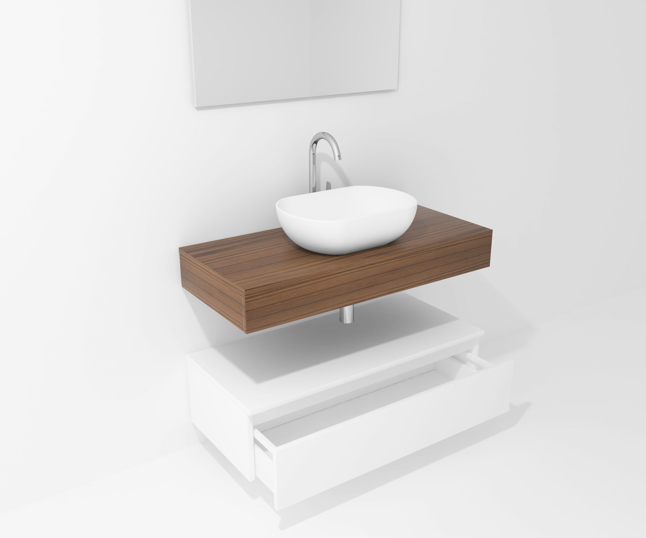 Pack Córcega con lavabo sobreencimera y espejo LED