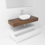 Pack Córcega con lavabo sobreencimera y espejo LED