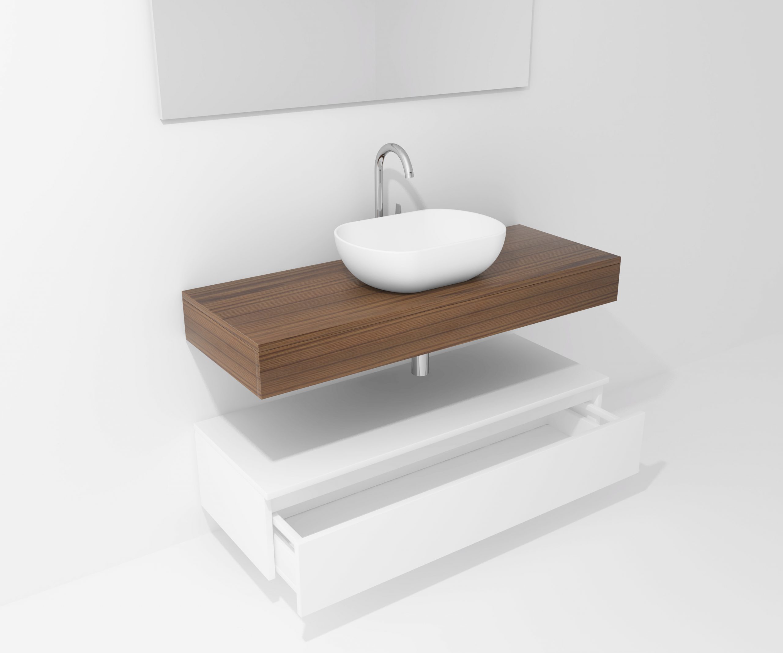 Pack Córcega con lavabo sobreencimera y espejo LED