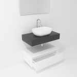 Pack Córcega con lavabo sobreencimera y espejo LED