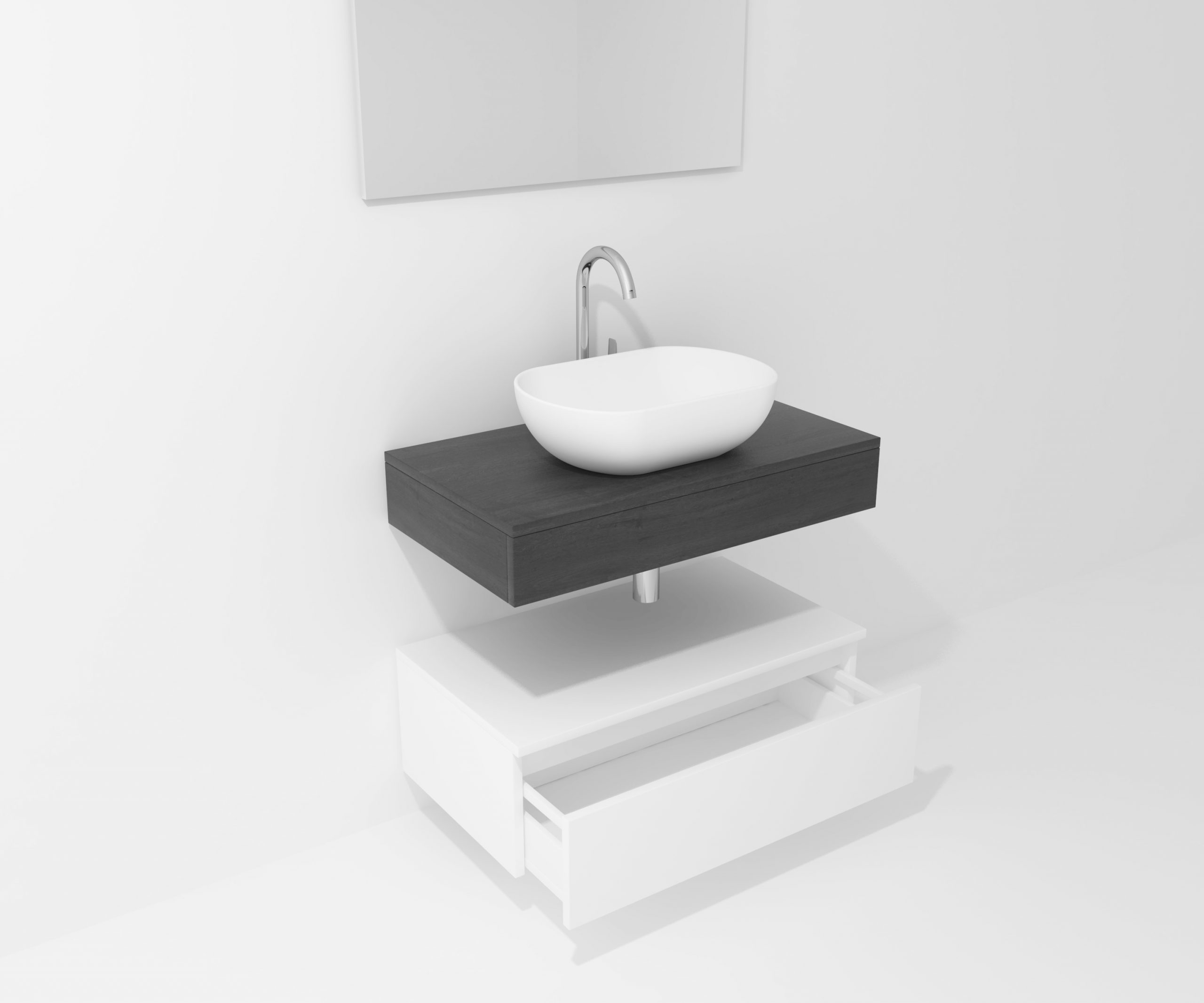 Pack Córcega con lavabo sobreencimera y espejo LED