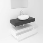 Pack Córcega con lavabo sobreencimera y espejo LED
