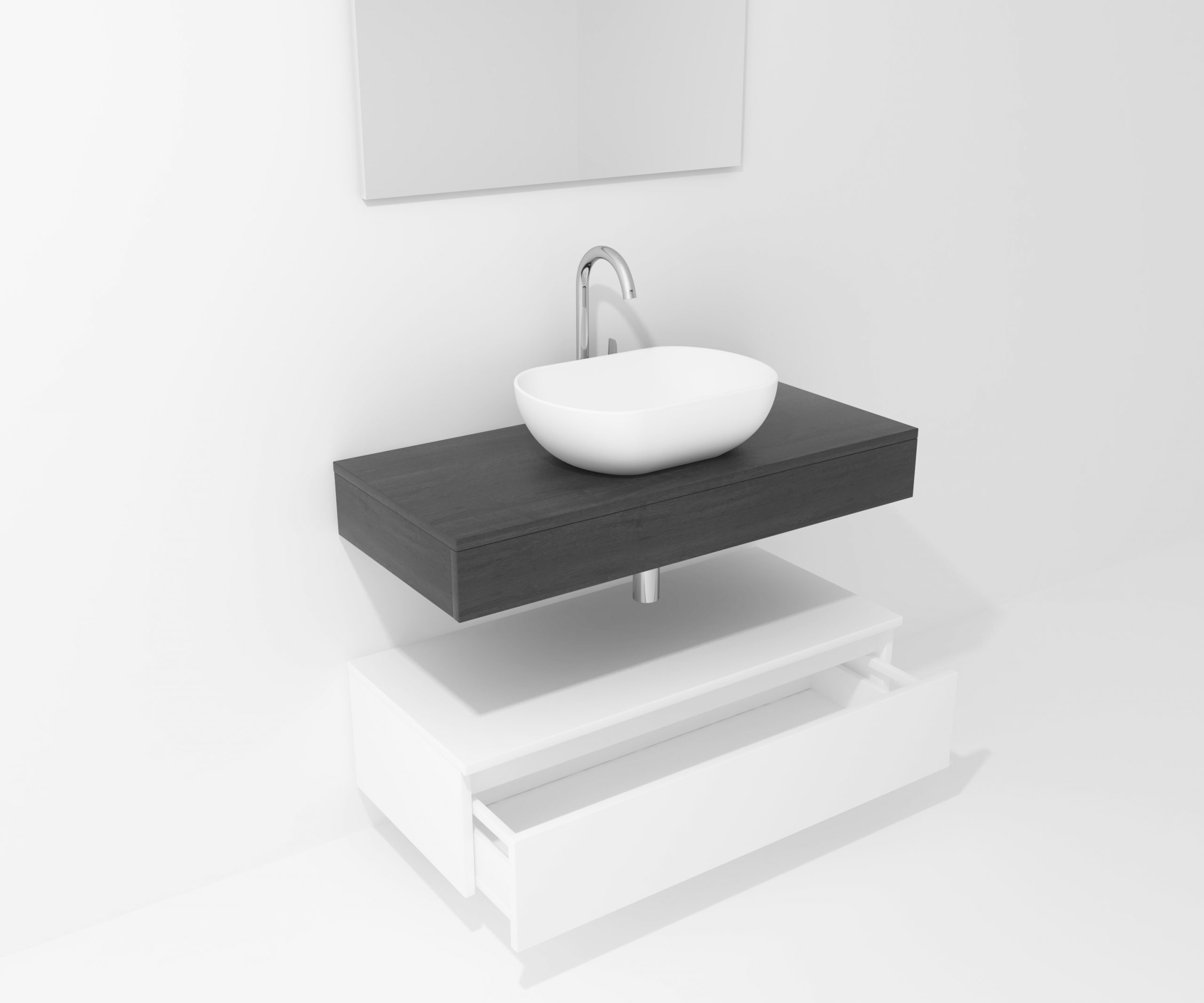 Pack Córcega con lavabo sobreencimera y espejo LED