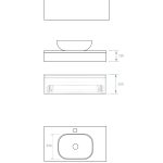 Pack Córcega con lavabo sobreencimera y espejo LED