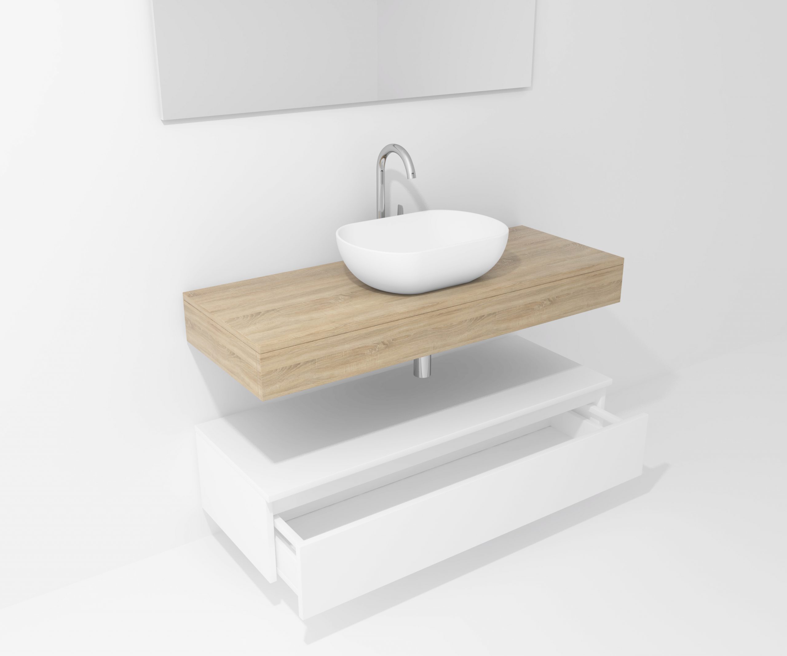 Pack Córcega con lavabo sobreencimera y espejo LED